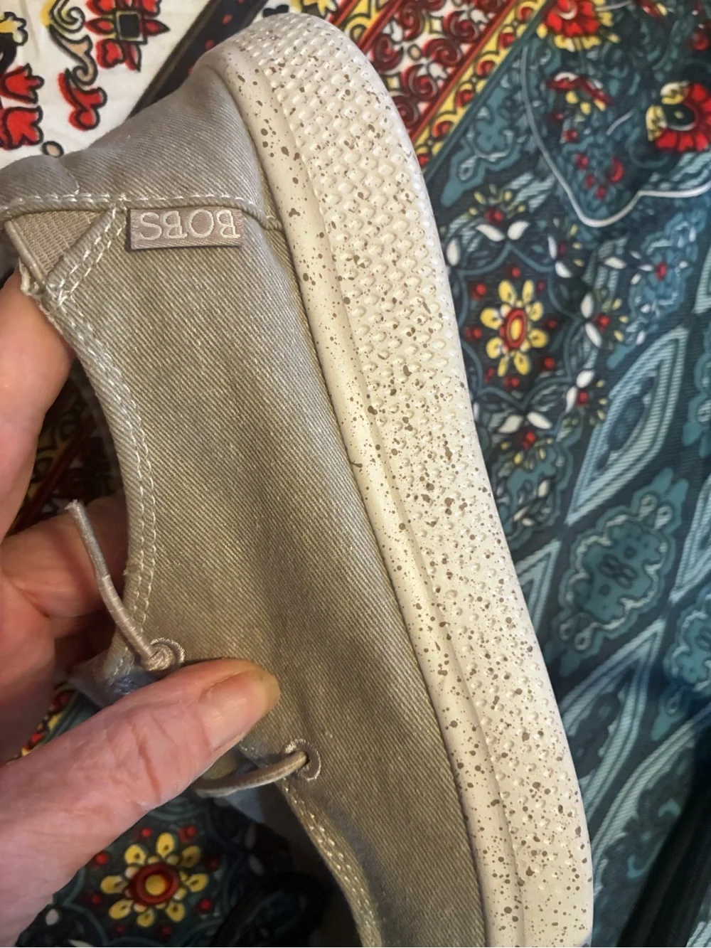 Sperry Taupe Canvas Two-Eye Boat Shoes